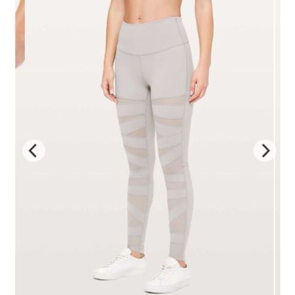 Lululemon Wunder Under Pant (High-Rise) *Tech Mesh 28" Dark Chrome 8 - Picture 1 of 13